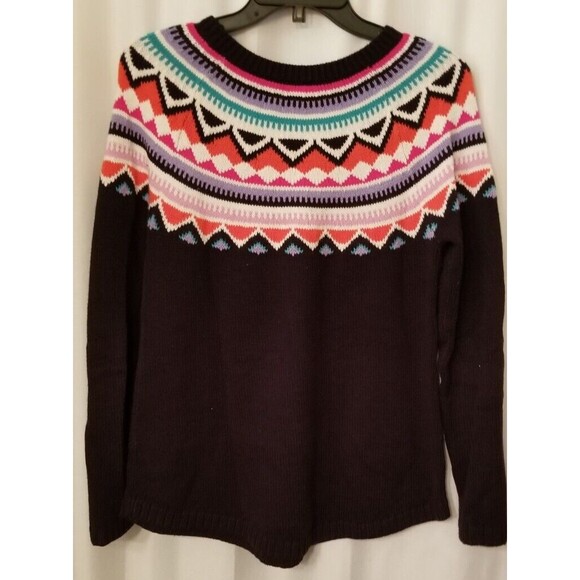 Talbots Women's Knit Sweater Nordic Style Long Sleeve Fair Isle Size Small - Picture 4 of 4